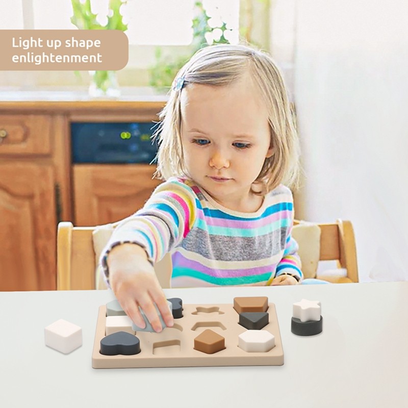 Baby Stacking Building Blocks Shape Sorter Puzzle Montessori Sensory Toys Baby Learning Educational Toys